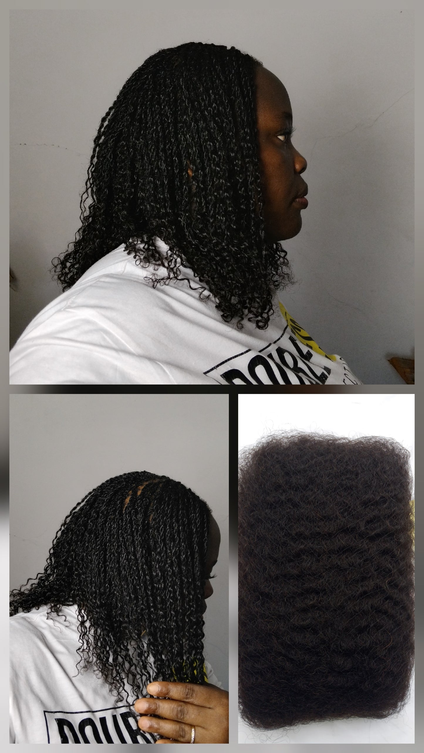 AFRO KINKY HUMAN HAIR BULK PRESTRETCHED