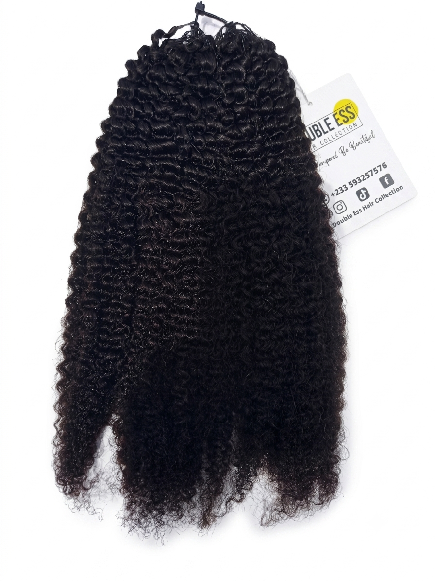HUMAN HAIR FEATHER CROCHET - AFRO KINKY 4C4B TEXTURE