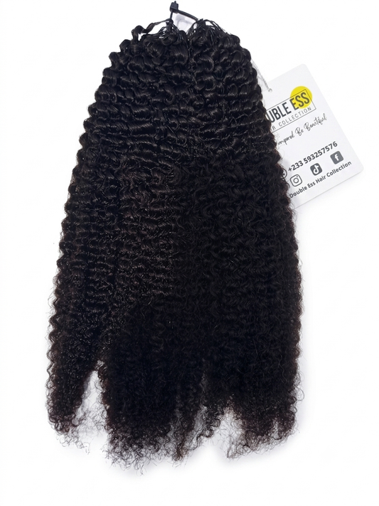 HUMAN HAIR FEATHER CROCHET - AFRO KINKY 4C4B TEXTURE