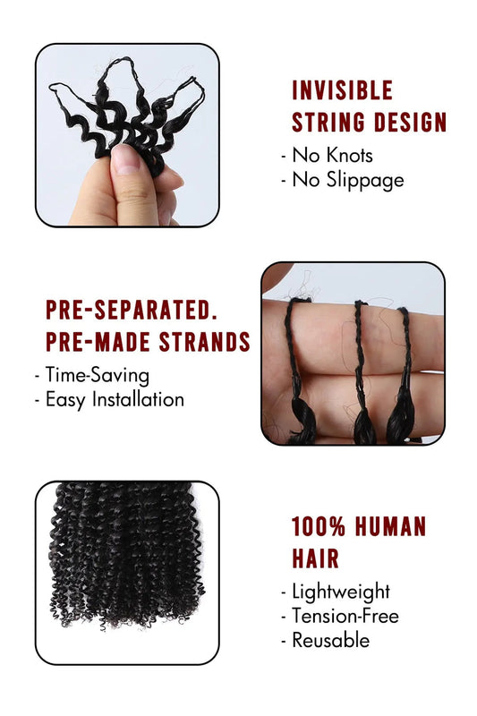 HUMAN HAIR FEATHER CROCHET - AFRO KINKY 4C4B TEXTURE