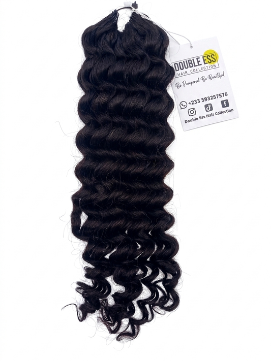 HUMAN HAIR FEATHER CROCHET - DEEP WAVE
